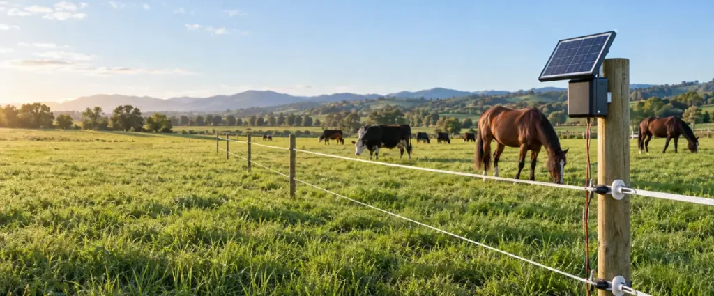 Pastrek electric fence system for cattle and horses